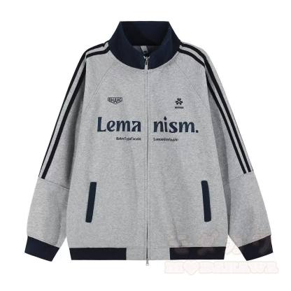 Street Sporty Stand Collar Sweatshirt Jacket - Light Grey - 2XL - image 3