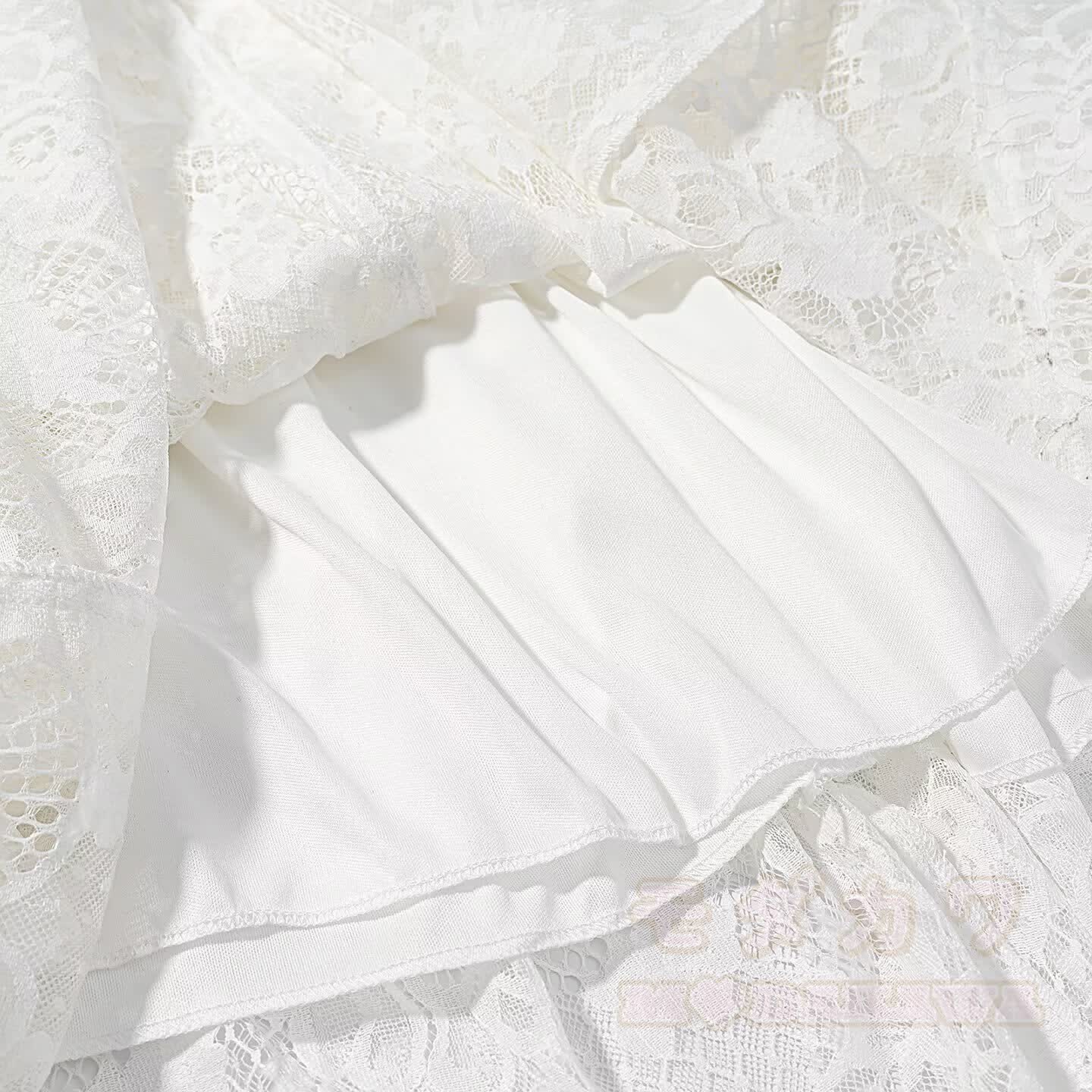 Elegant Lace Trim Halter Party Dress - image 10