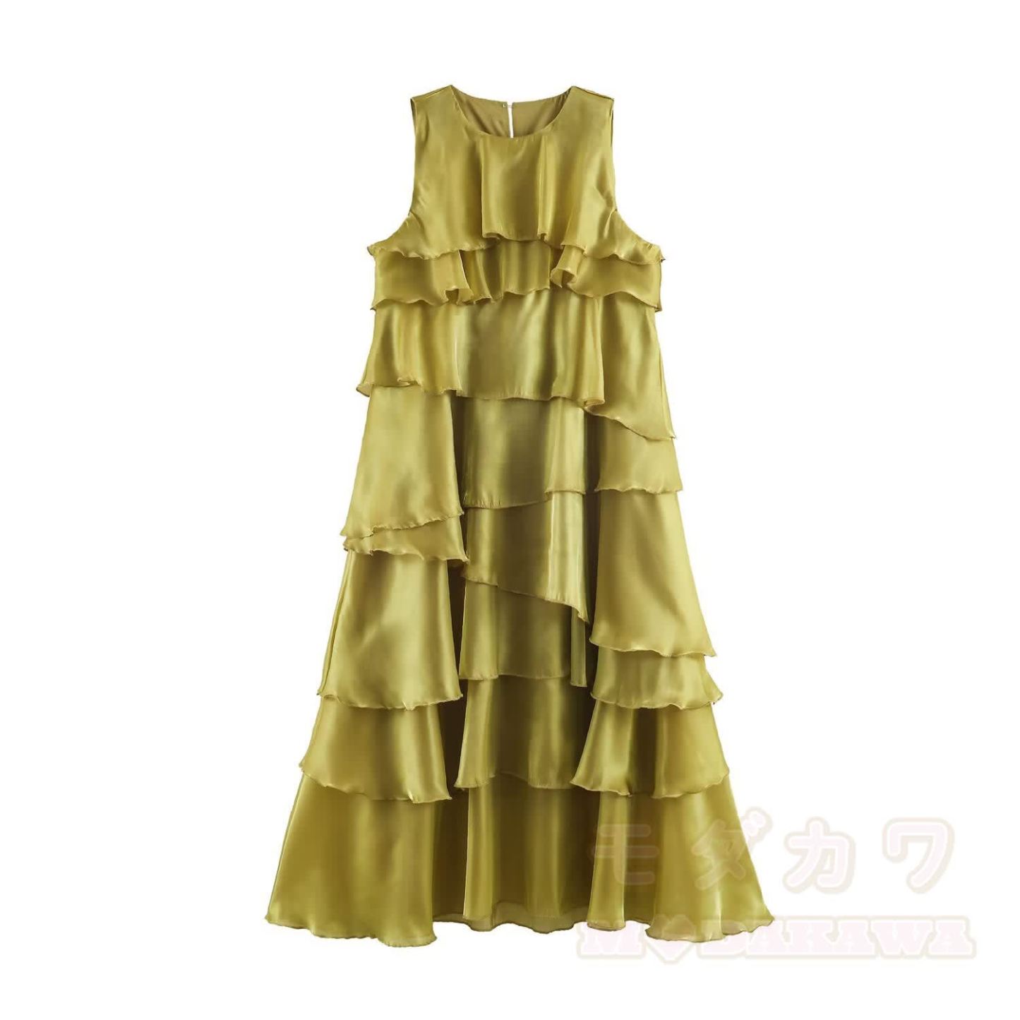 Irregular Layered Ruffle Sleeveless Dress - image 3