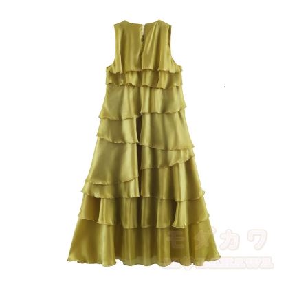 Irregular Layered Ruffle Sleeveless Dress - image 2