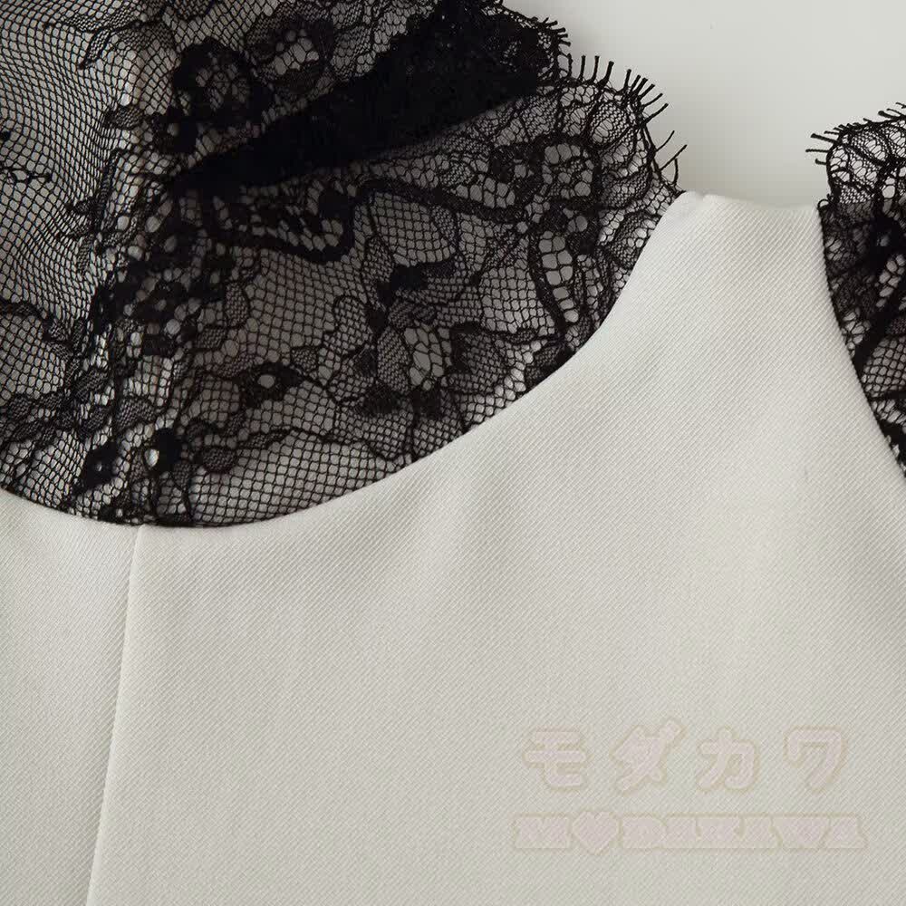 Backless Lace Patchwork Cami Dress - image 4