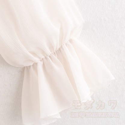Dreamy Chiffon Ruffle Layered Long Sleeves Dress - image 7