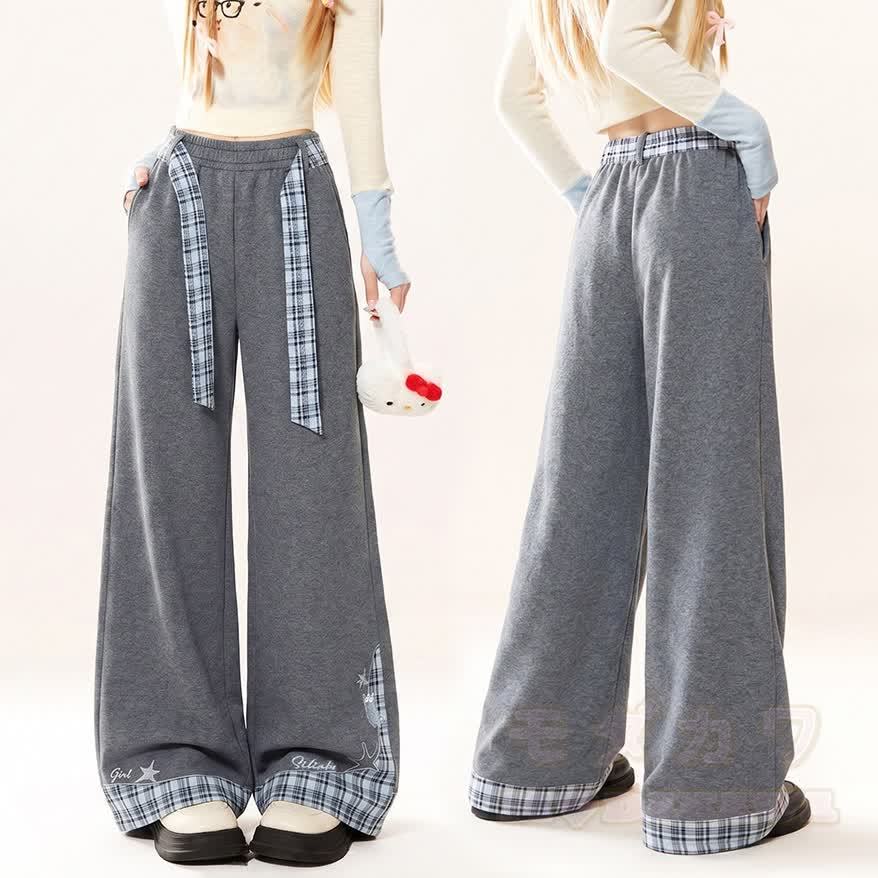 Dark Gray Casual Loose-Fit Sweatpants - Dark Grey - L - image 1