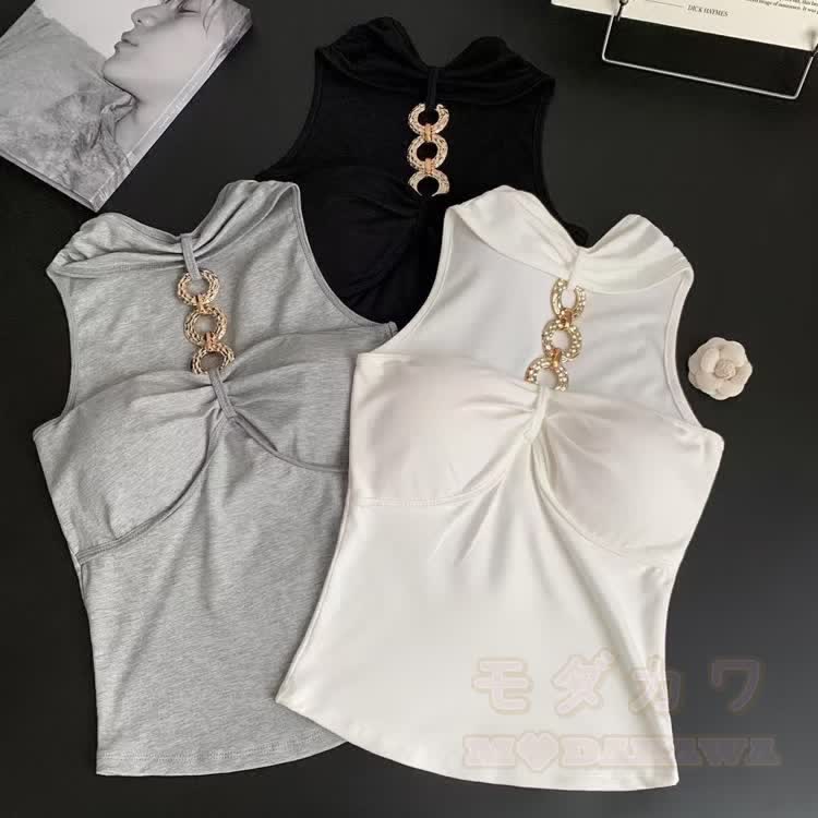 Gold Ring Halter Tube Top - image 10