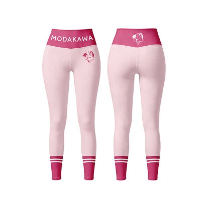 MODAKAWA X popipeko Puppy Graphic Sports Bra Top Leggings Matching Outfit - Pink Leggings - 5XL - image 10