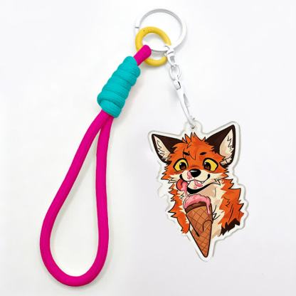 MODAKAWA X atka Ice-cream Fox Keychain Birthday Gift - Dark Purple - image 8