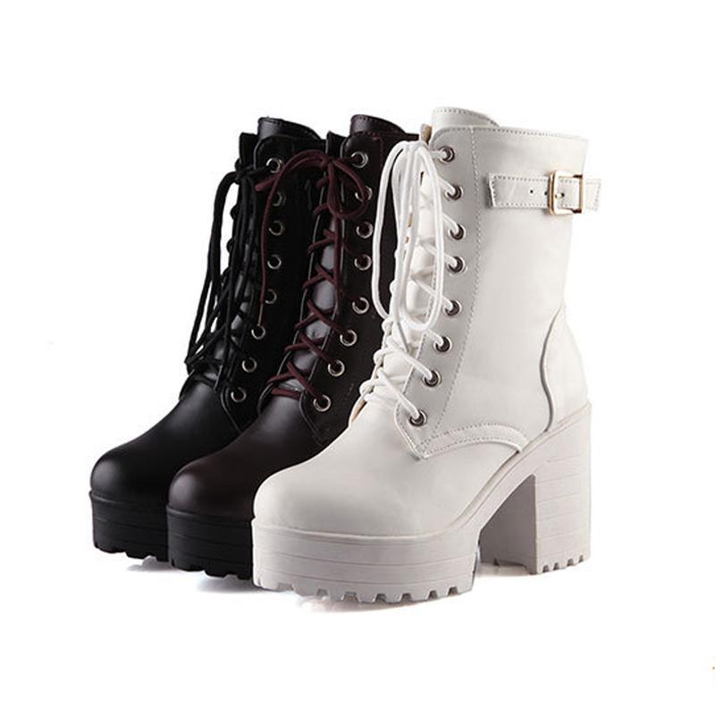 Cosplay Martin Boots Lace-up High Heel - image 3