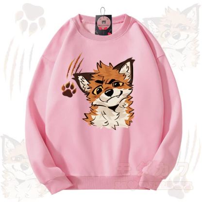 MODAKAWA X atka Fox Graphic Unisex Sweatshirt - Pink - 3XL - image 7