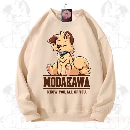 MODAKAWA X popipeko Charming Puppy Graphic Unisex Sweatshirt - Beige Apricot - 3XL - image 7