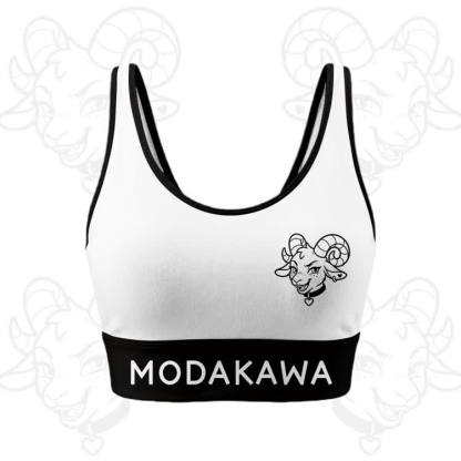 Goat Graphic Crop Tank Sport Top Shorts Modakawa Matching Outfit - White Top - 5XL - image 4