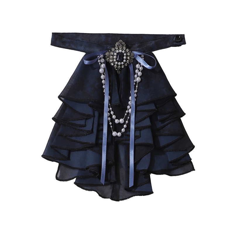 Zipper Vest Dress Pearl Bowtie Shirt Shorts Matching Outfit - Bowtie - XL - image 4