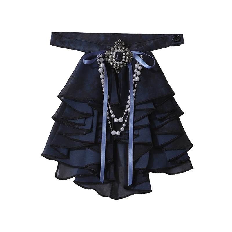 Zipper Vest Dress Pearl Bowtie Shirt Shorts Matching Outfit - Bowtie - XL - image 4