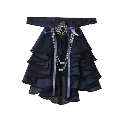 Zipper Vest Dress Pearl Bowtie Shirt Shorts Matching Outfit - Bowtie - XL - image 4