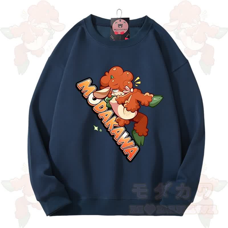 MODAKAWA X zarckets Lovely Animals Graphic Unisex Sweatshirt - Navy Blue - 3XL - image 13