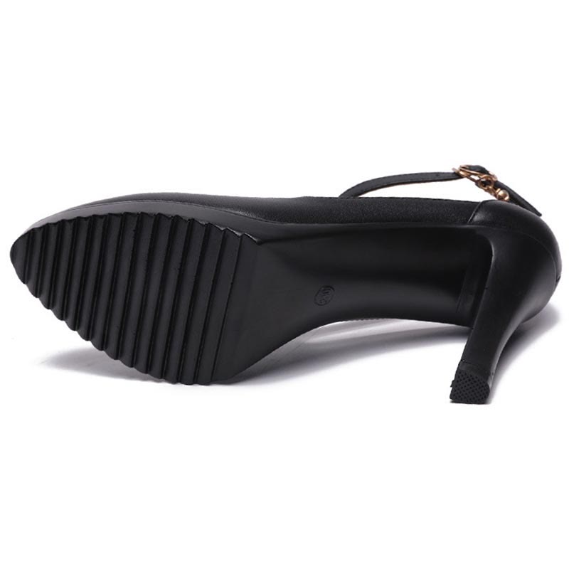Pure Color High Heels Mary Janes Shoes - image 11