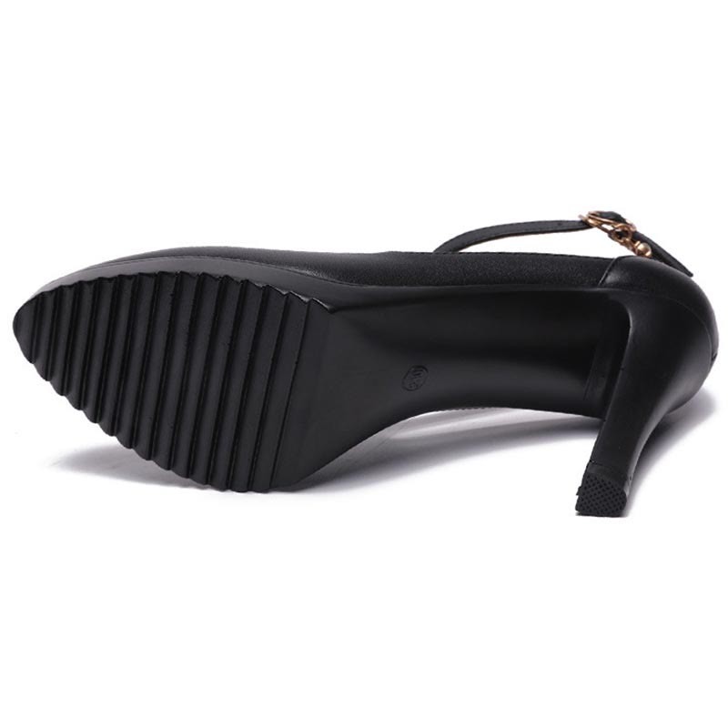 Pure Color High Heels Mary Janes Shoes - image 11