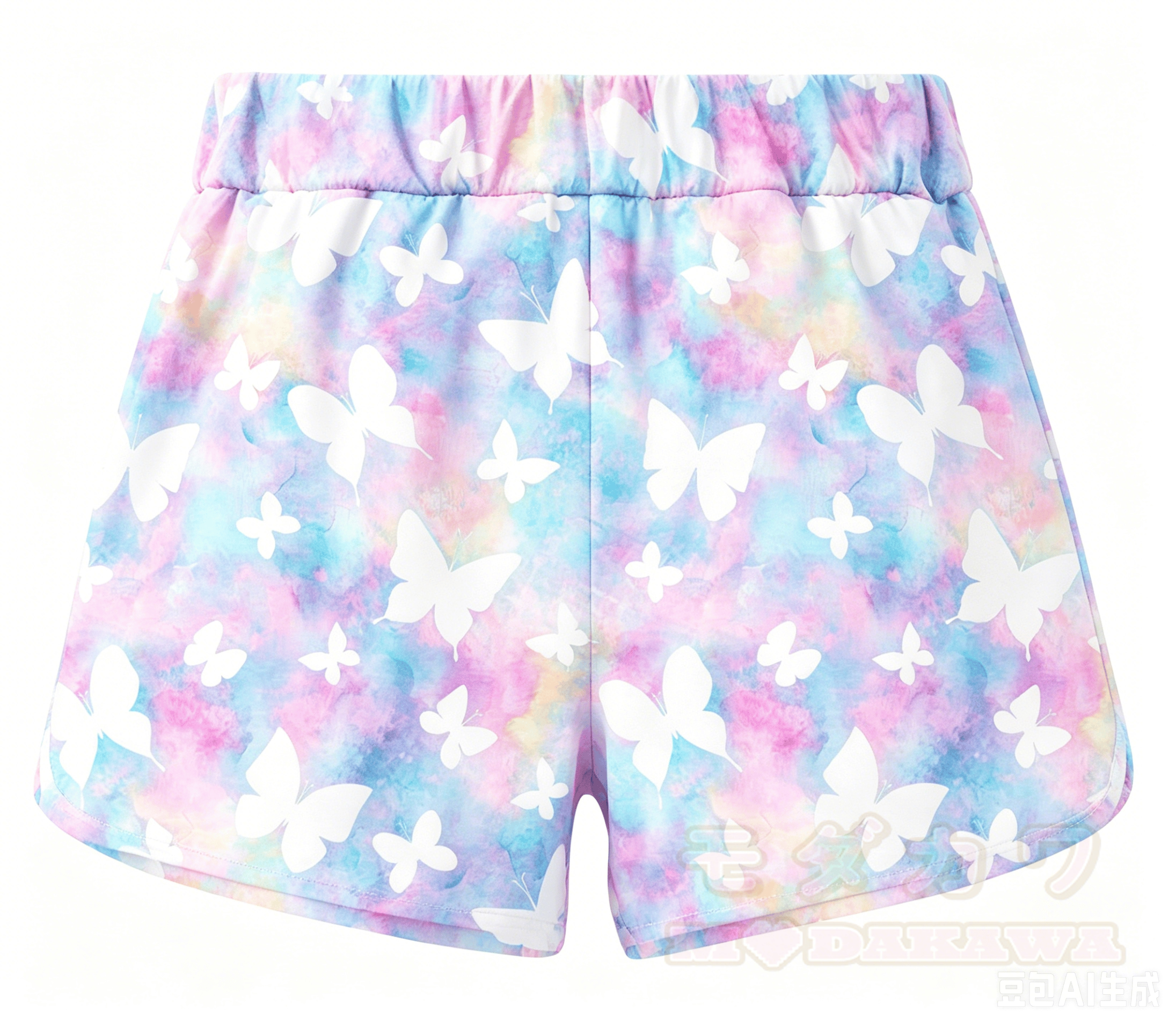 MODAKAWA X popipeko Butterfly Puppy Graphic Crop Tank Sport Top Shorts Matching Outfit - Shorts B - 5XL - image 6