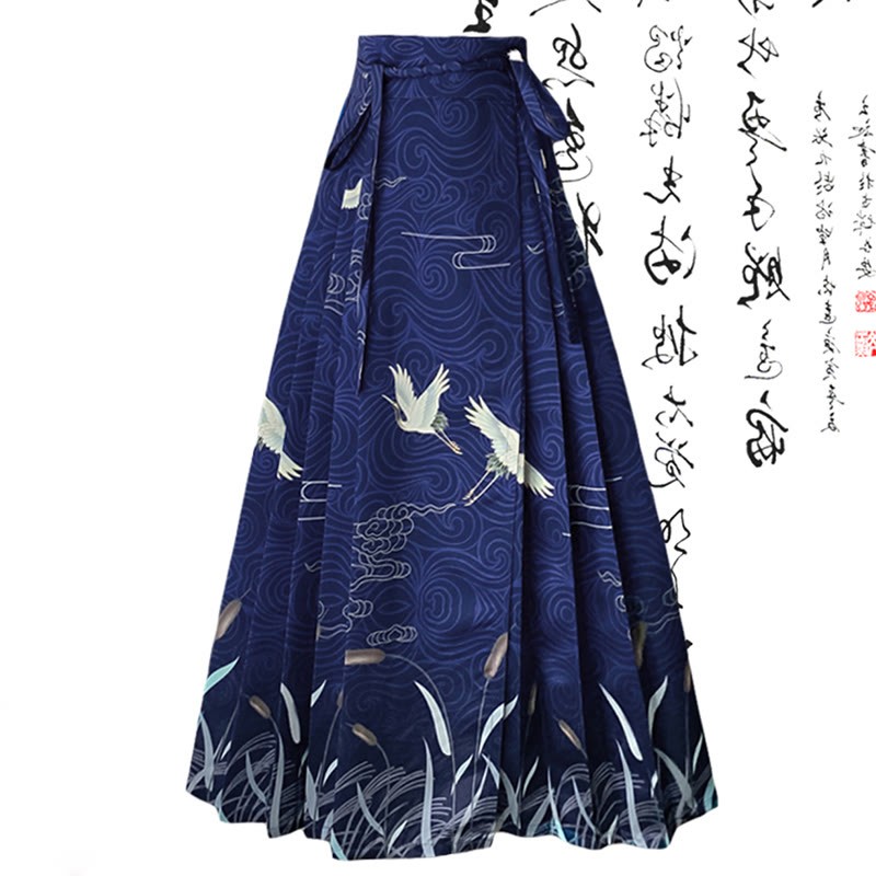 Bow Print Print T-Shirt High Waist Pleated Skirt - Skirt - XL - image 5