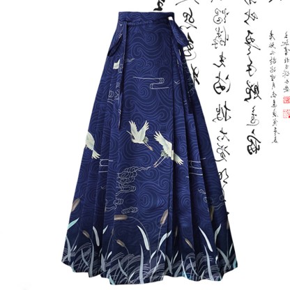 Bow Print Print T-Shirt High Waist Pleated Skirt - Skirt - XL - image 5