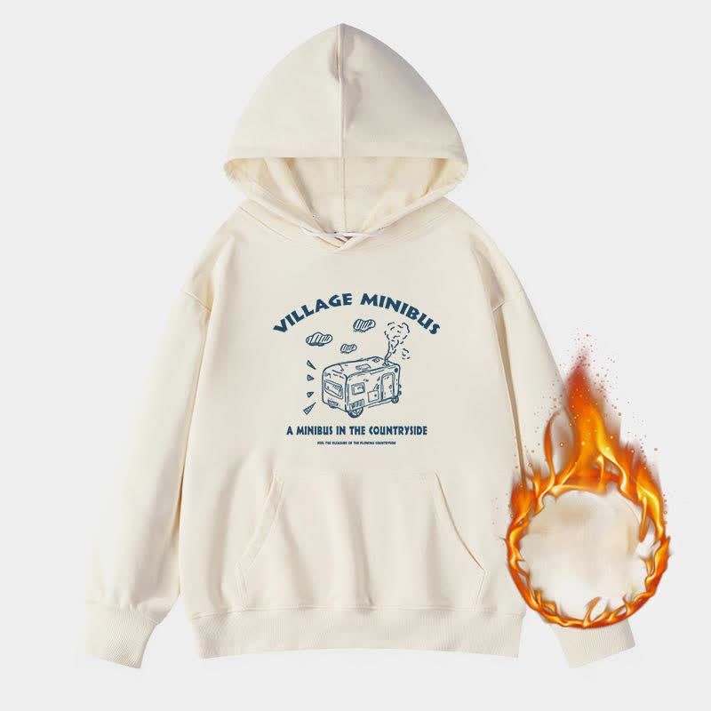 VILLAGE MINIBUS Letter Print Hoodie - image 1