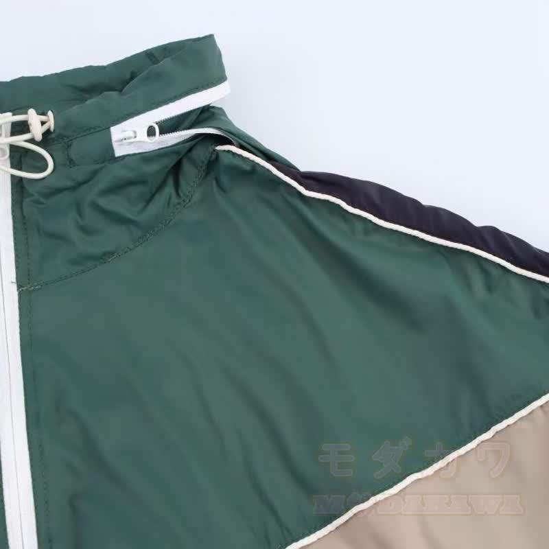 Casual Color Block Zip Up Jacket Drawstring Wide Leg Pants Two Pieces Set - image 5