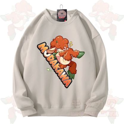 MODAKAWA X zarckets Lovely Animals Graphic Unisex Sweatshirt - Cream Gray - 3XL - image 5