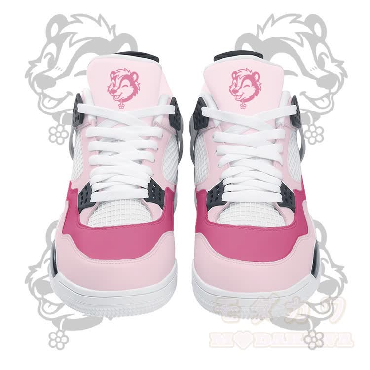 Wink Skunk Graphic Modakawa Lace Up Sports Air Cushion Shoes - Pink - 48 - image 5