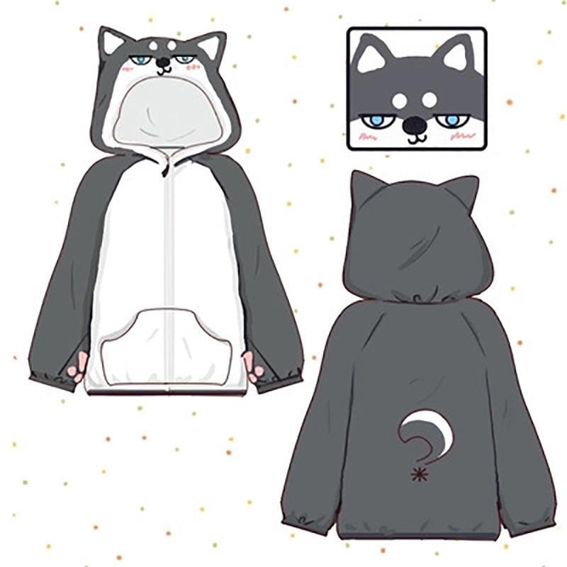 Girlfriend Boyfriend Japanese Shiba Inu Dog Cartoon Hoodie - image 7