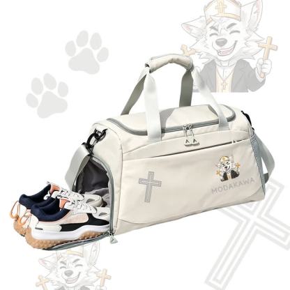 Happy Fox Cross Graphic Modakawa Large Capacity Sports Gym Duffel Bag - image 7