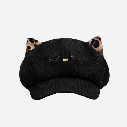 Black Cat Ear Gothic Y2K Beret - I - M(56-58cm) - image 10