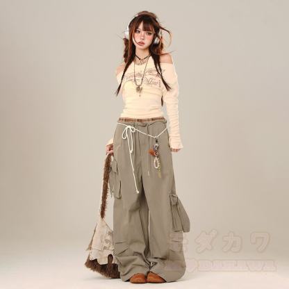 Cool Off-Shoulder Long Sleeves T-Shirt - image 11