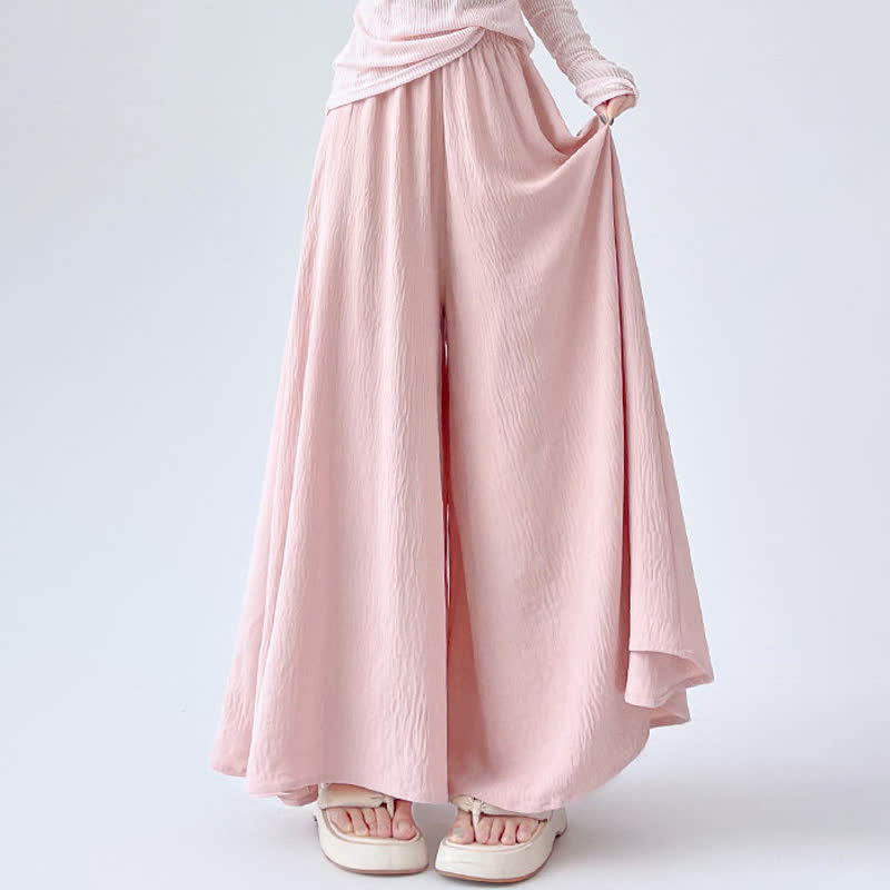 Gradient Hollow Out Shawl Lace Cami Top Wide Leg Pants Three Pieces Set - Pink Pants - 4XL - image 16