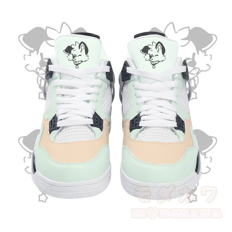 MODAKAWA X popipeko Puppy Graphic Lace Up Sports Air Cushion Shoes - Green - 48 - image 9