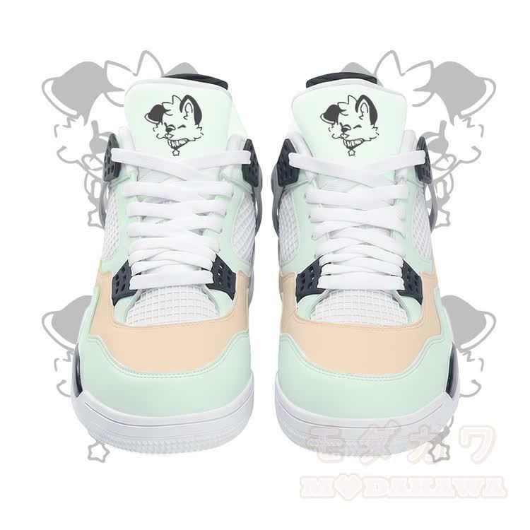 MODAKAWA X popipeko Puppy Graphic Lace Up Sports Air Cushion Shoes - Green - 48 - image 9