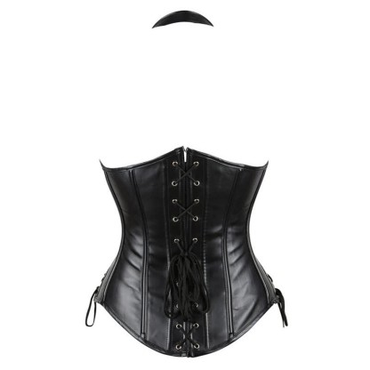 Steampunk Halter Lace Up PU Corset Tops - image 8