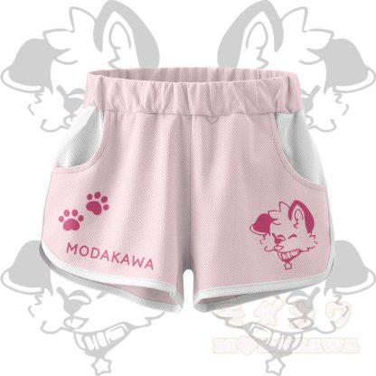 MODAKAWA X popipeko Puppy Graphic Crop Tank Sport Top Shorts Bikini Matching Outfit - Pink Shorts - 5XL - image 11