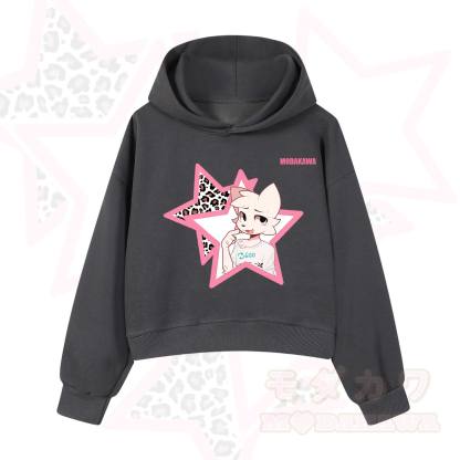  MODAKAWA X zarckets Kawaii Anime Fox Star Graphic Hoodie Sweatshirt - Dark Grey - 3XL - image 9