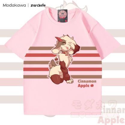 MODAKAWA X zarckets CINNAMON APPLE Goat Graphic 100% Cotton T-shirt - Pink - 5XL - image 4