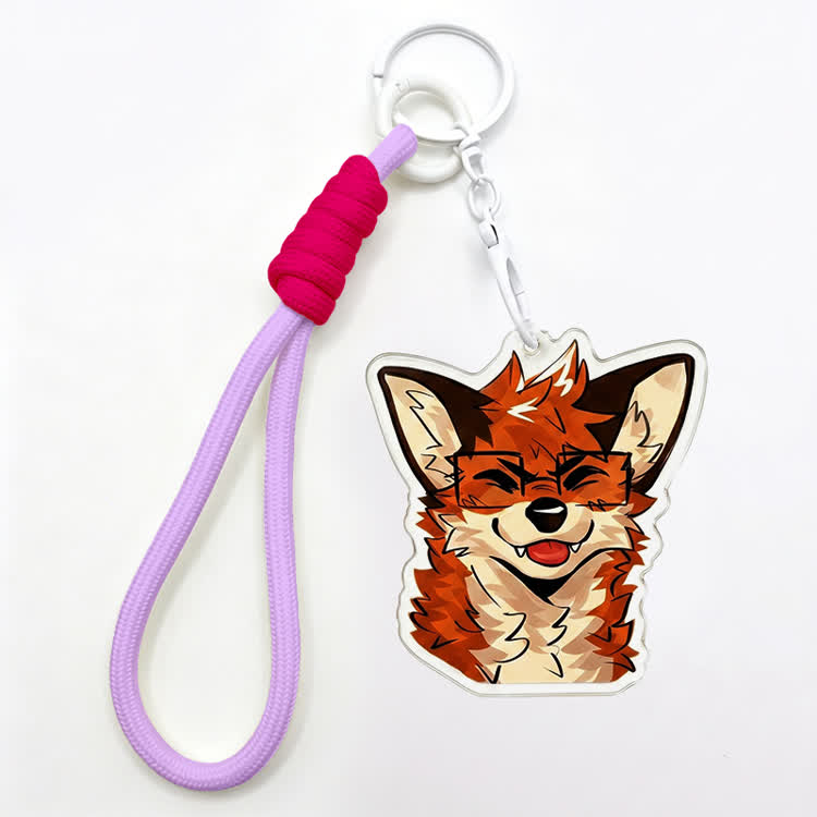 MODAKAWA X atka Glasses Fox Keychain Birthday Gift - Purple - image 7