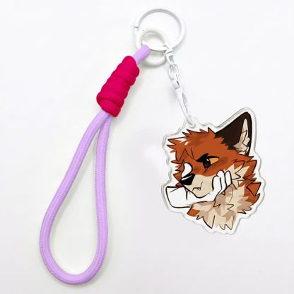 MODAKAWA X atka Pinching Fox Keychain Birthday Gift - Purple - image 7