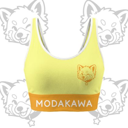 Wink Puppy Graphic Crop Tank Sport Top Shorts Bikini Modakawa Matching Outfit - Yellow Top - 5XL - image 3