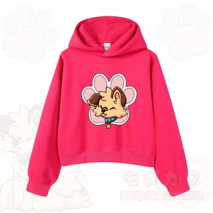 MODAKAWA X popipeko Cute Puppy Print Hoodie Sweatshirt - Fuchsia - 3XL - image 11