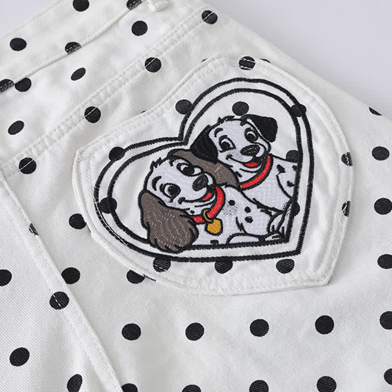  High Quality Durable Press Polka Dot Bow Zip Up Hoodie Dog Embroidery Pants Two Pieces Set - image 17