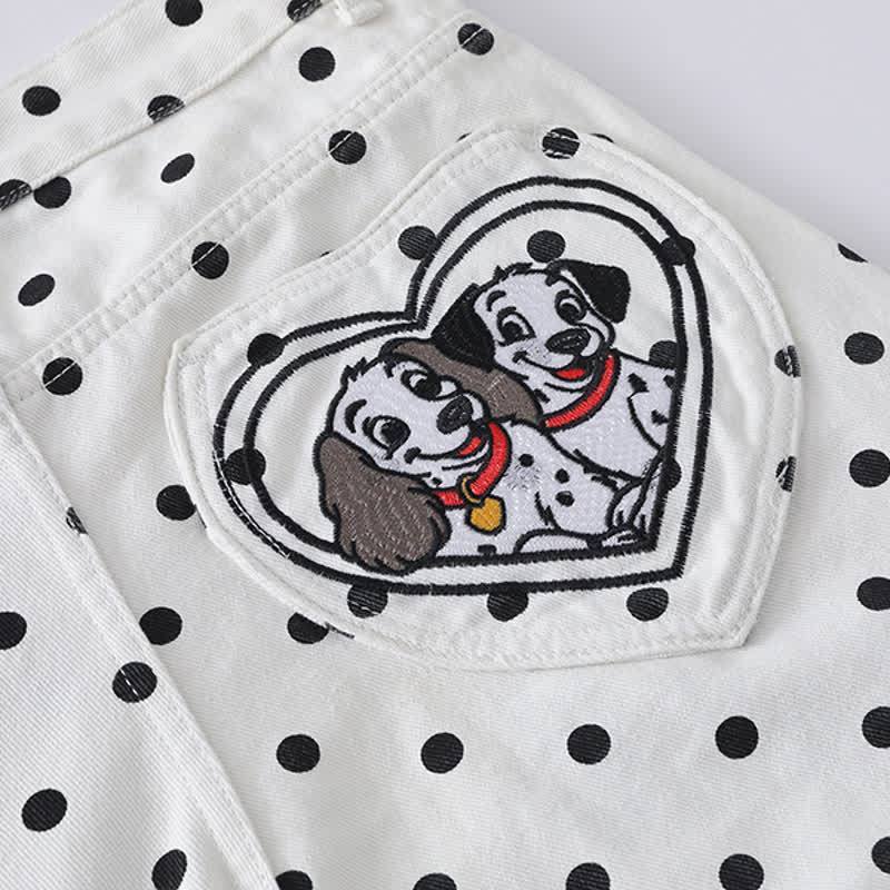  High Quality Durable Press Polka Dot Bow Zip Up Hoodie Dog Embroidery Pants Two Pieces Set - image 17