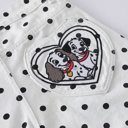  High Quality Durable Press Polka Dot Bow Zip Up Hoodie Dog Embroidery Pants Two Pieces Set - image 17
