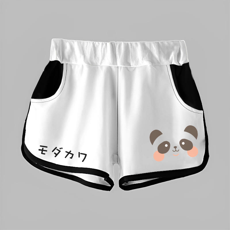 Gradient Bear Graphic MODAKAWA Shorts - White - 5XL - image 5