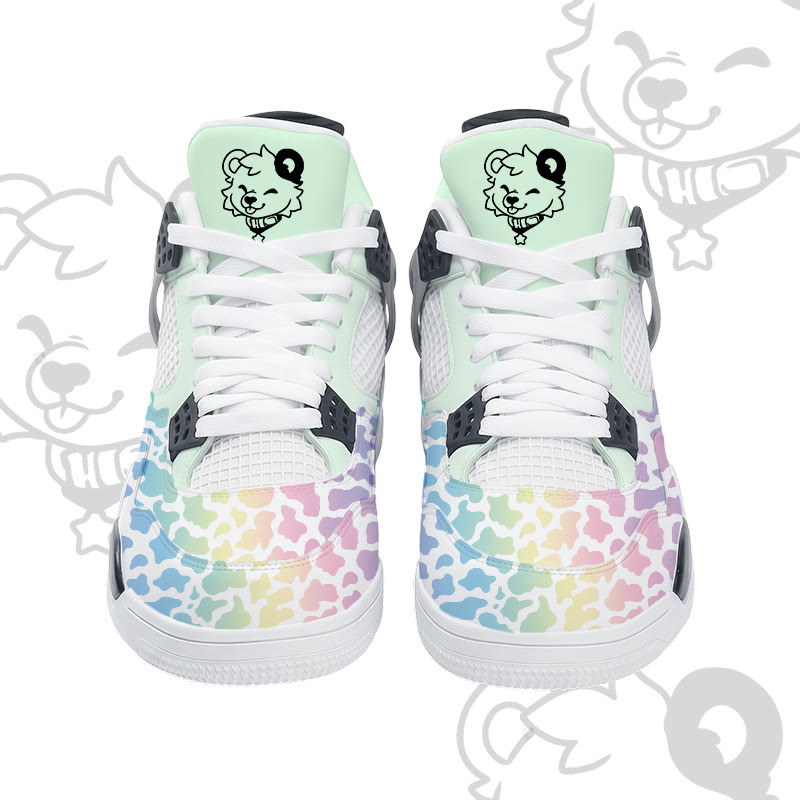 MODAKAWA X popipeko Bear Gradient Camo Graphic Lace Up Sports Air Cushion Shoes - image 6
