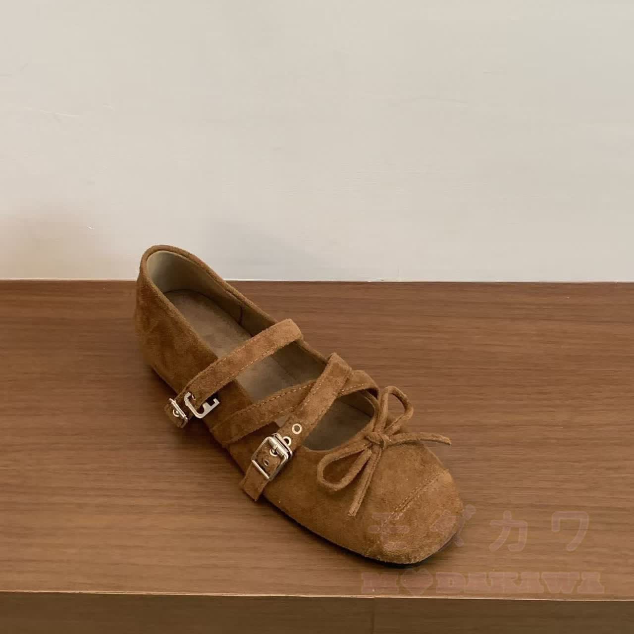 Vintage Square Toe Mary Jane Casual Shoes - Brown - 40 - image 9