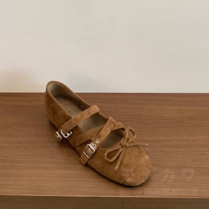 Vintage Square Toe Mary Jane Casual Shoes - Brown - 40 - image 9