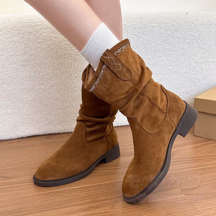 Vintage Suede Fashion Boots - image 7